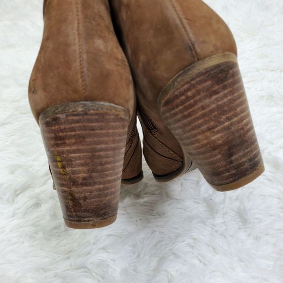 Franco Sarto Disco Leather Heeled Booties - Picture 7 of 7